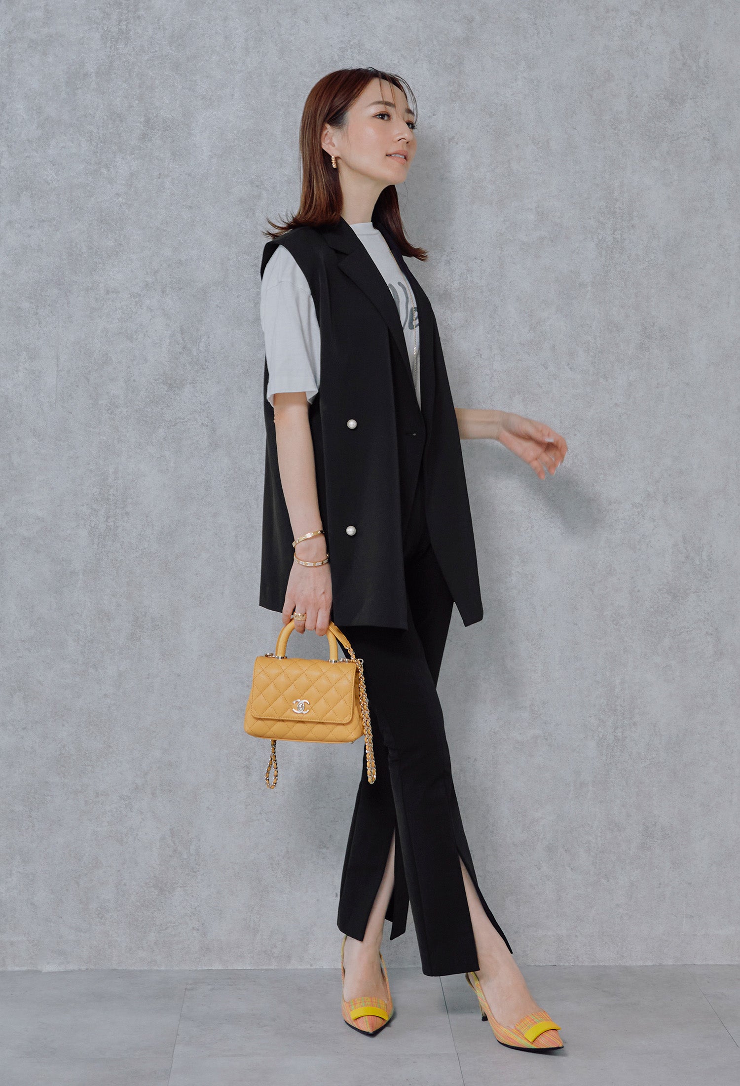 星玲奈さんコラボ パールボタン ジレ