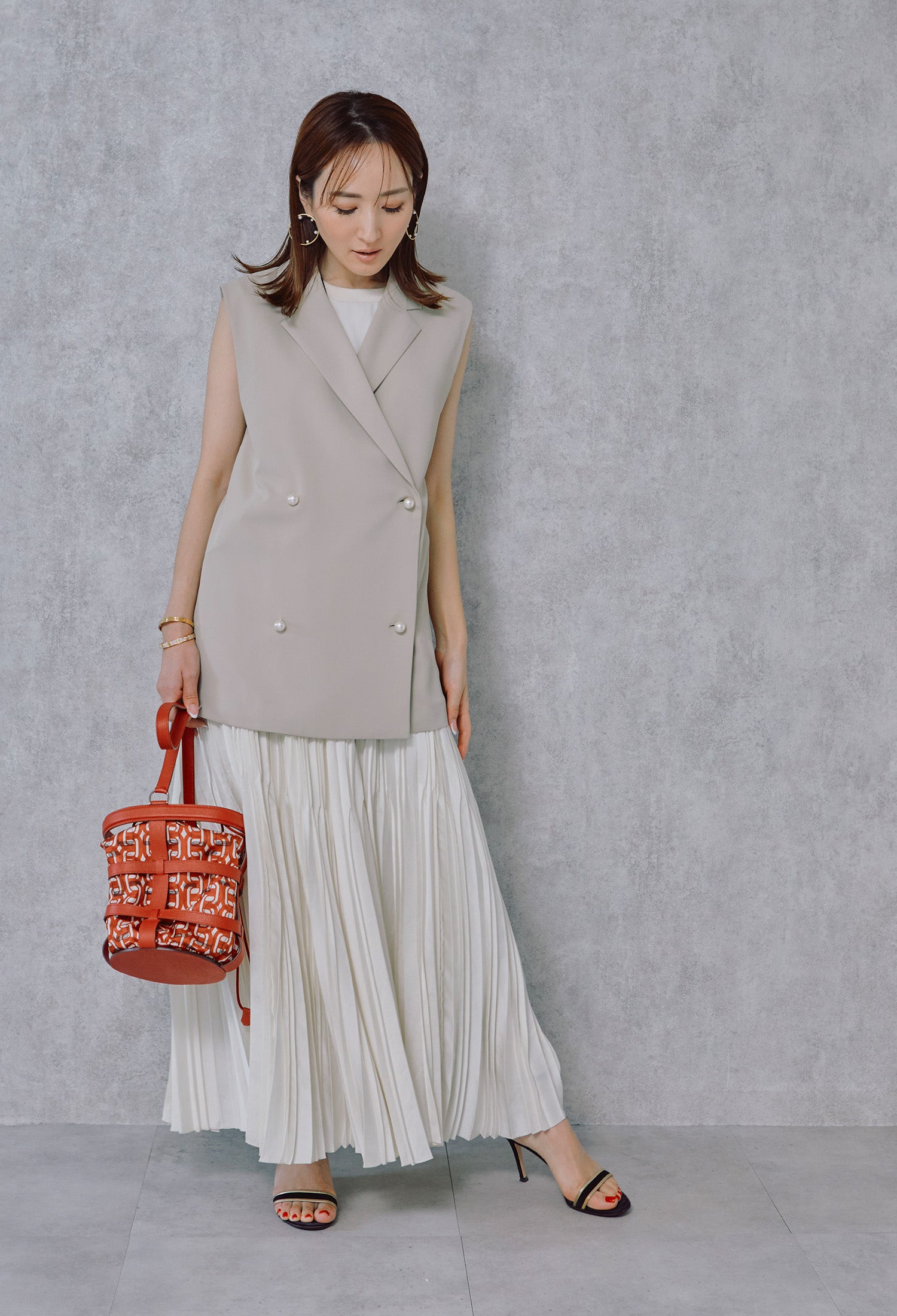 星玲奈さんコラボ パールボタン ジレ