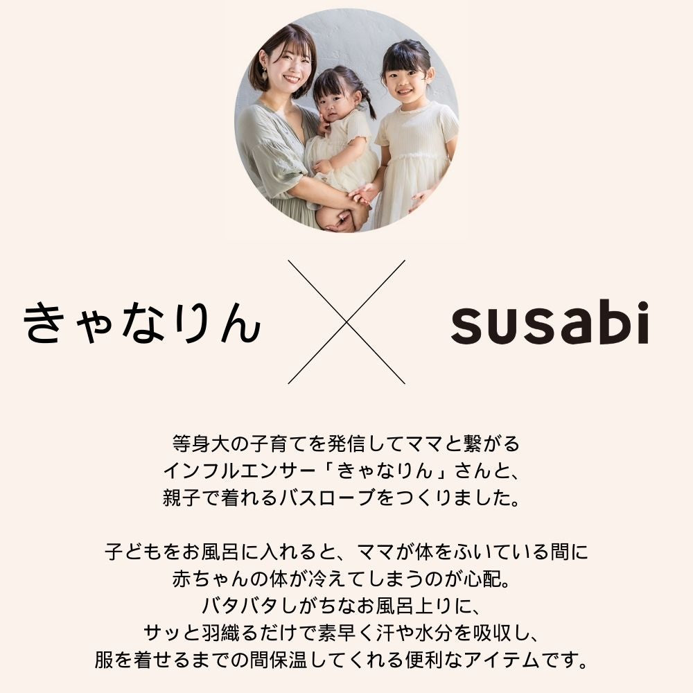 きゃなりんさんコラボ 親子で着れる!バスローブ