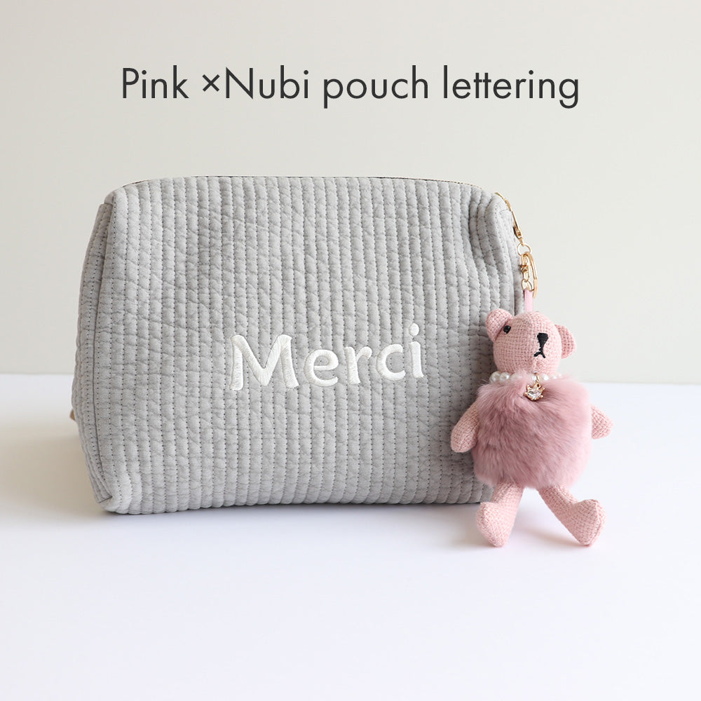 バッグチャーム テディベア パール