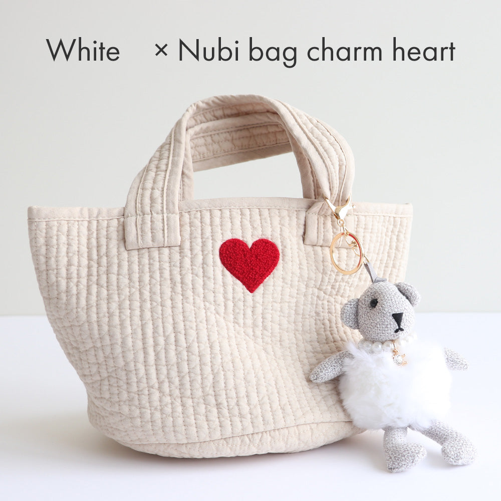 バッグチャーム テディベア パール