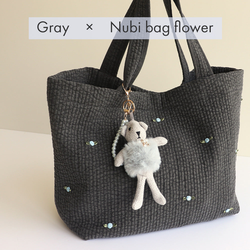 バッグチャーム テディベア パール