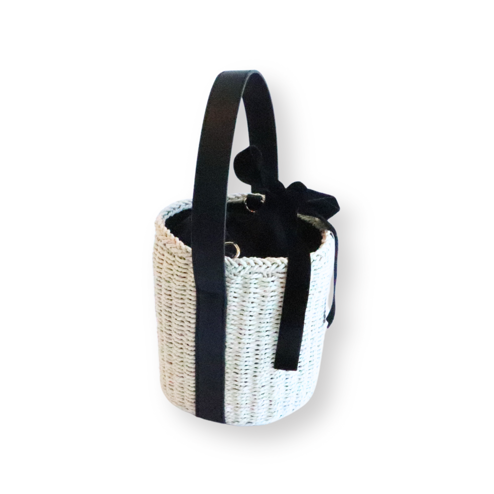 HOBI ベロアリボンかごバケツバッグ