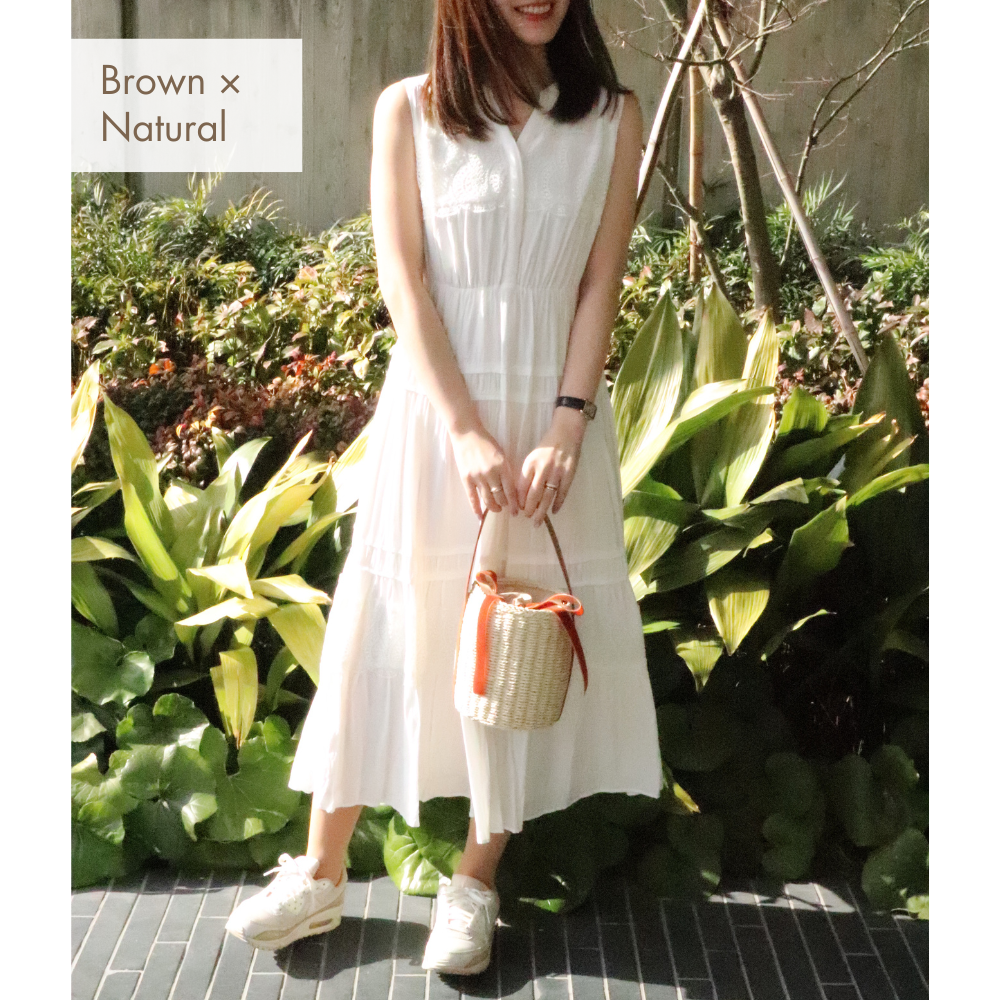 HOBI ベロアリボンかごバケツバッグ