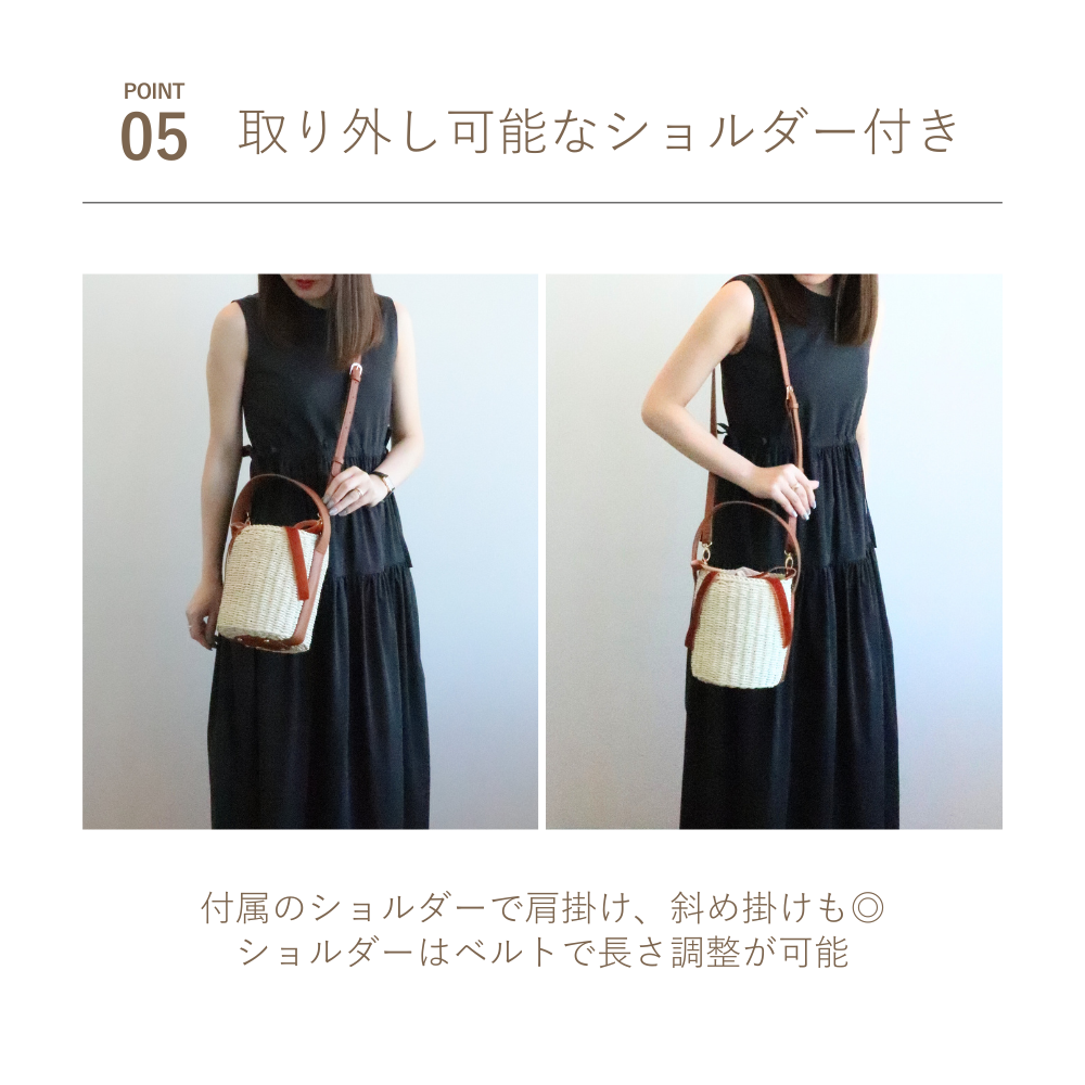 HOBI ベロアリボンかごバケツバッグ