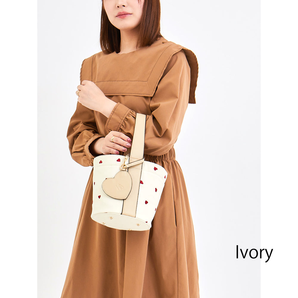 HOBI ハート柄バケツバッグ