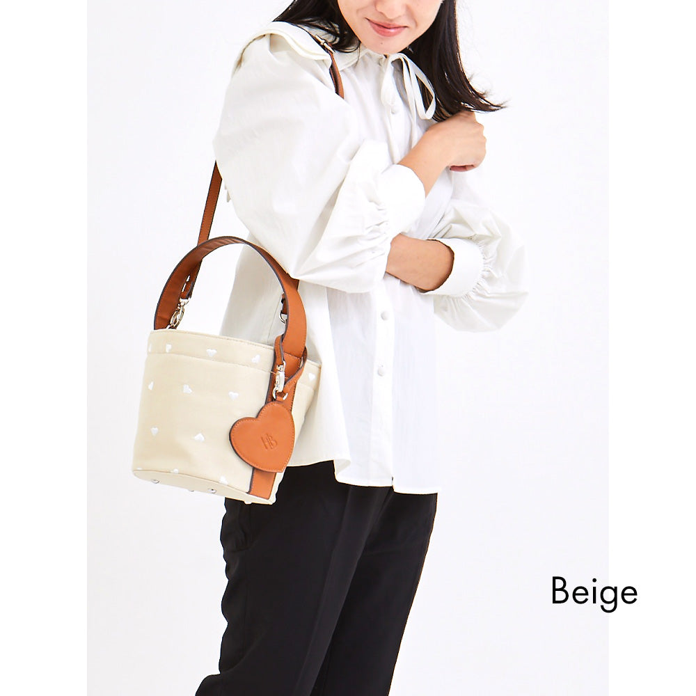 HOBI ハート柄バケツバッグ