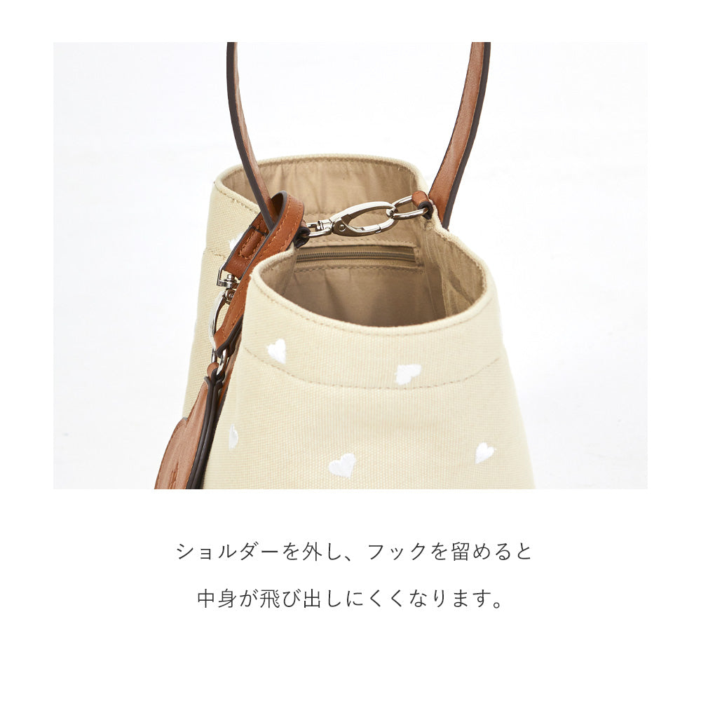 HOBI ハート柄バケツバッグ