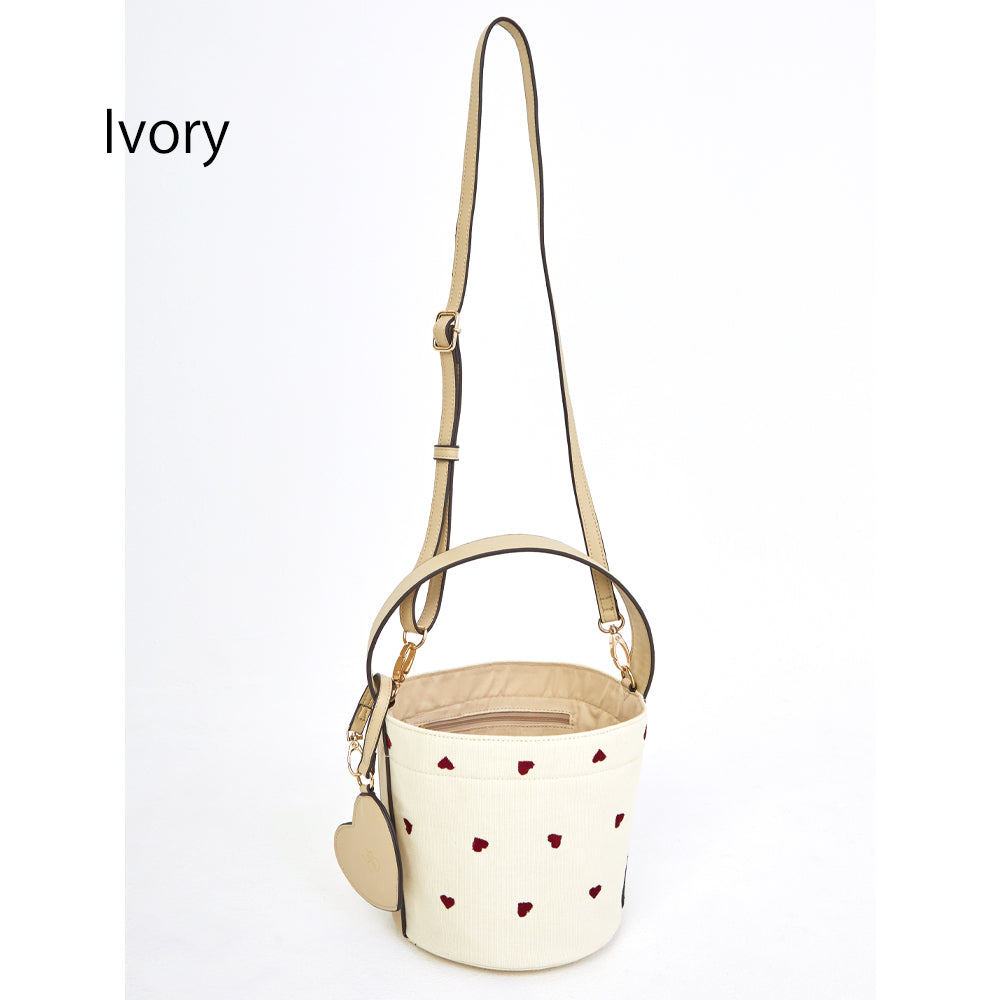 HOBI ハート柄バケツバッグ