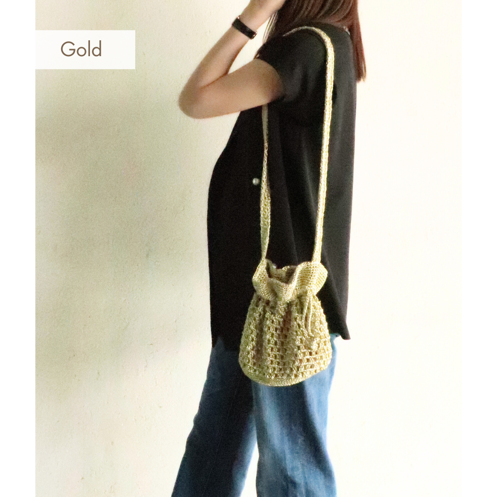 HOBI メタルヤーン メッシュバッグ